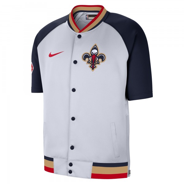 Куртка легкая с коротким рукавом New Orleans Pelicans Nike 2021/22 City Edition Therma Flex Showtime - White/Navy