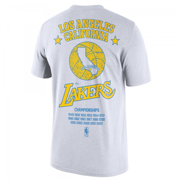 Футболка Los Angeles Lakers Nike 2021/22 City Edition Courtside Heavyweight Moments Story - White