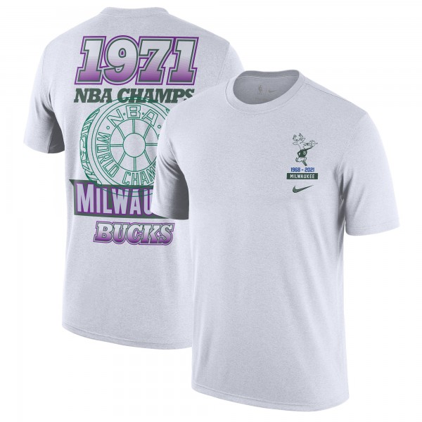 Футболка Milwaukee Bucks Nike 2021/22 City Edition Courtside Heavyweight Moments Story - White