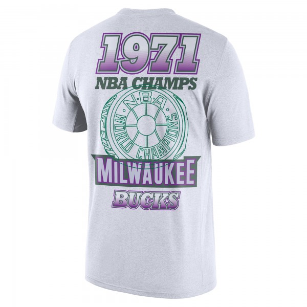 Футболка Milwaukee Bucks Nike 2021/22 City Edition Courtside Heavyweight Moments Story - White