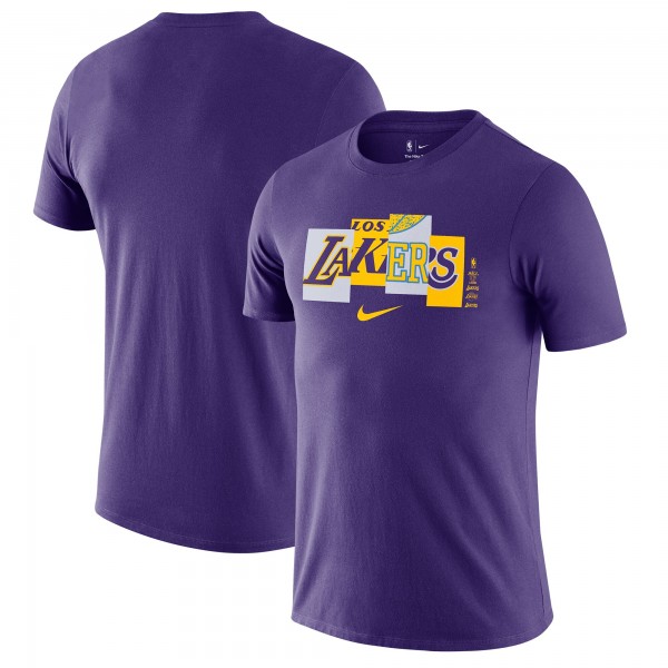 Футболка Los Angeles Lakers Nike 2021/22 City Edition Essential Wordmark Collage - Purple