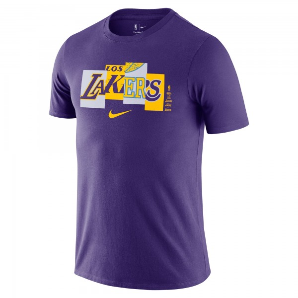 Футболка Los Angeles Lakers Nike 2021/22 City Edition Essential Wordmark Collage - Purple