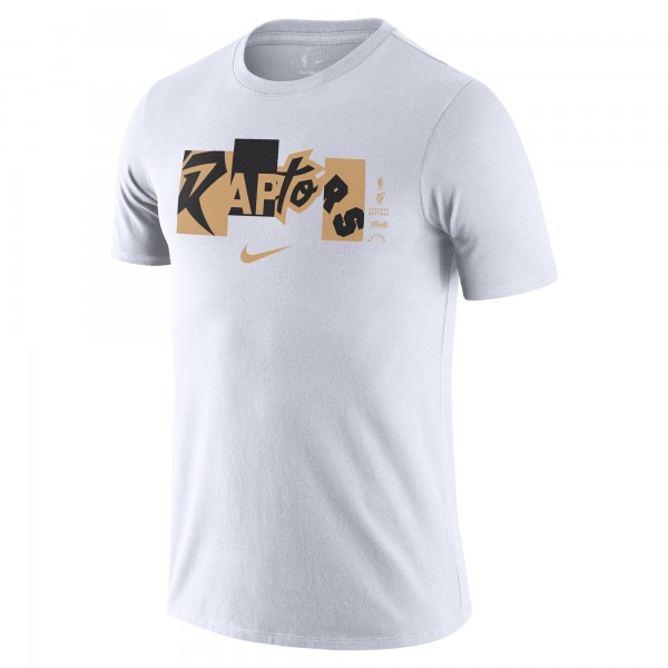 Футболка Toronto Raptors Nike 2021/22 City Edition Essential Wordmark Collage - White