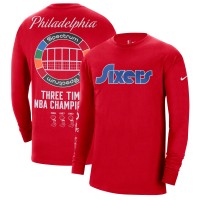 Футболка с длинным рукавом Philadelphia 76ers Nike 2021/22 City Edition Courtside Heavyweight Moments - Red