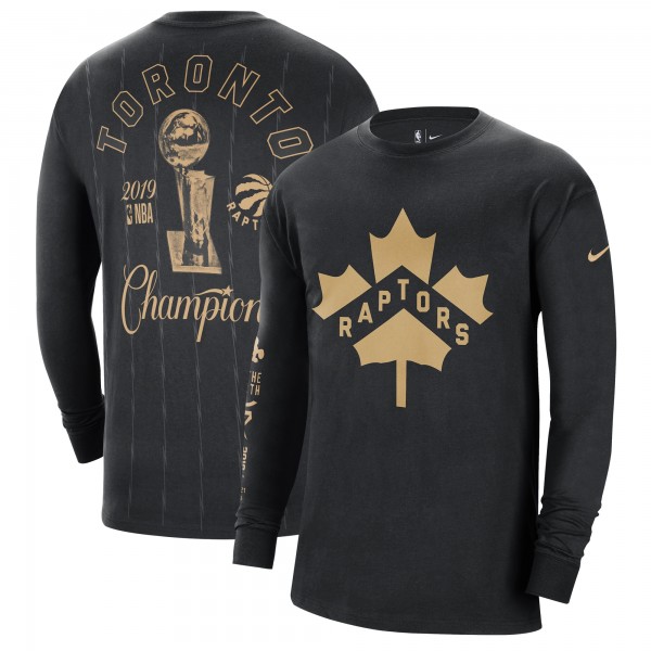 Футболка с длинным рукавом Toronto Raptors Nike 2021/22 City Edition Courtside Heavyweight Moments - Black