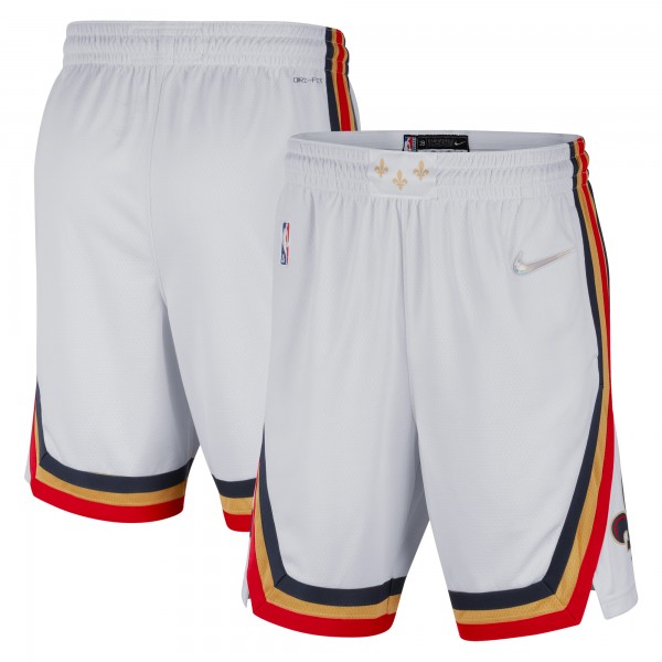Шорты New Orleans Pelicans Nike 2021/22 City Edition Swingman - White/Gold - спортивная одежда НБА