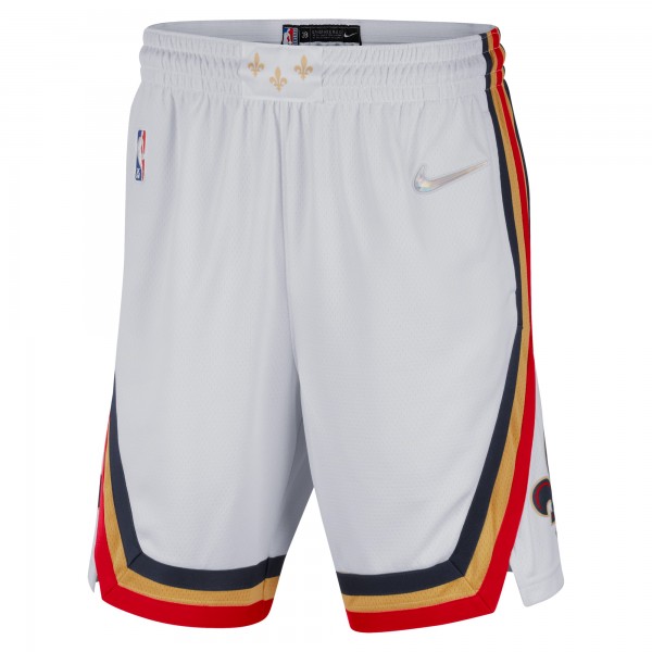 Шорты New Orleans Pelicans Nike 2021/22 City Edition Swingman - White/Gold - спортивная одежда НБА