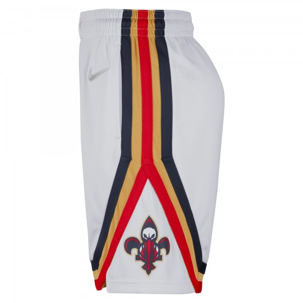 Шорты New Orleans Pelicans Nike 2021/22 City Edition Swingman - White/Gold - спортивная одежда НБА