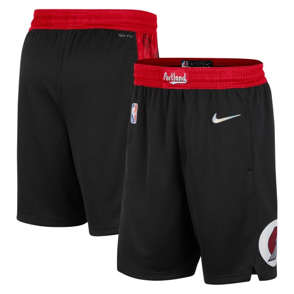 Шорты Portland Trail Blazers Nike 2021/22 City Edition Swingman - Black/Red - спортивная одежда НБА