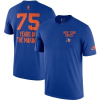 Футболка New York Knicks Nike 2021/22 Hardwood Classics Classic Edition Courtside - Blue