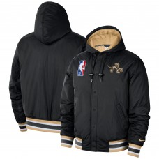 Куртка бомбер с капюшоном Toronto Raptors Nike 2021/22 City Edition Courtside - Black/Gold