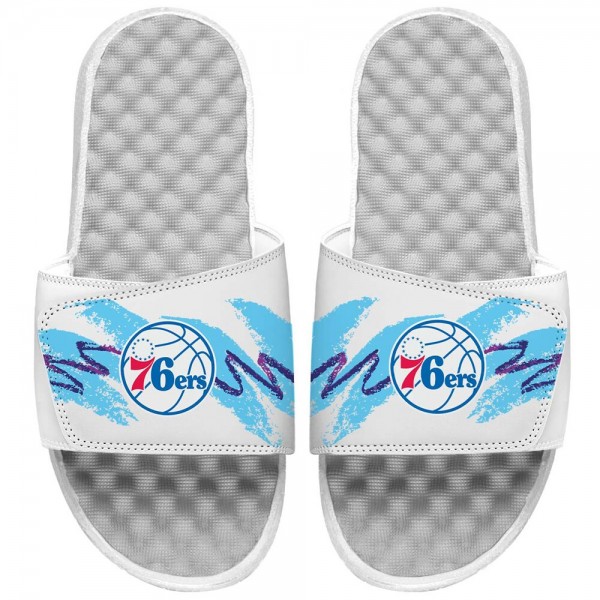 Шлепки Philadelphia 76ers ISlide 90s Paper Cup - White