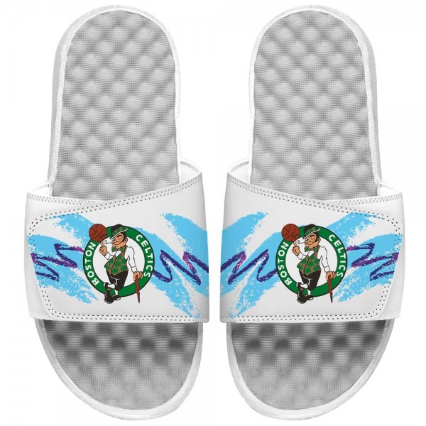 Детские шлепки Boston Celtics ISlide 90s Paper Cup - White