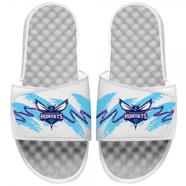 Детские шлепки Charlotte Hornets ISlide 90s Paper Cup - White