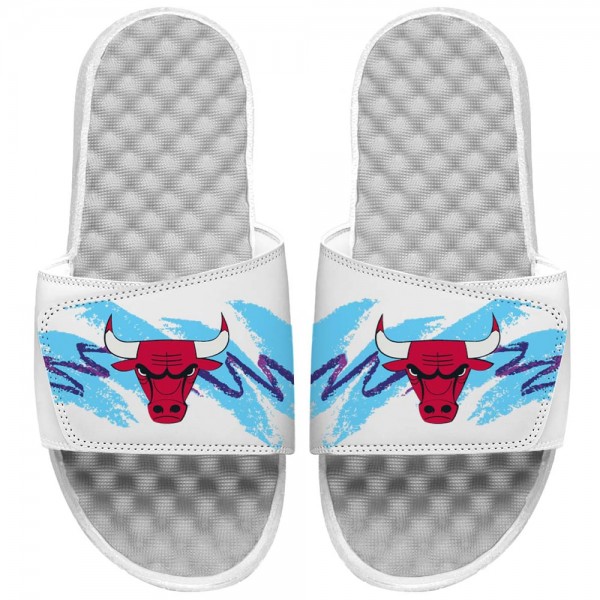 Детские шлепки Chicago Bulls ISlide 90s Paper Cup - White