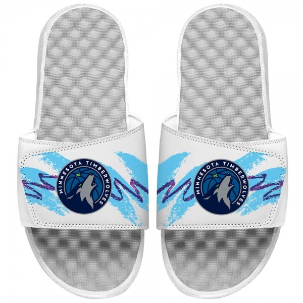 Детские шлепки Minnesota Timberwolves ISlide 90s Paper Cup - White
