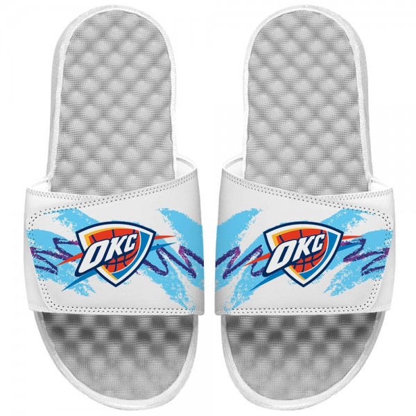 Детские шлепки Oklahoma City Thunder ISlide 90s Paper Cup - White