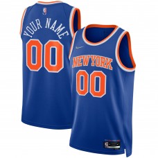 Игровая именная майка New York Knicks Nike 2021/22 Diamond Swingman - Icon Edition - Blue