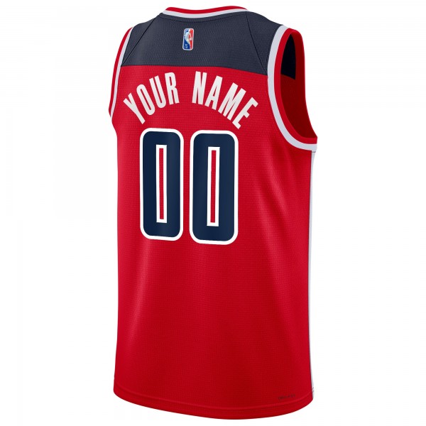 Игровая именная майка Washington Wizards Nike 2021/22 Diamond Swingman - Icon Edition - Red - личная джерси НБА