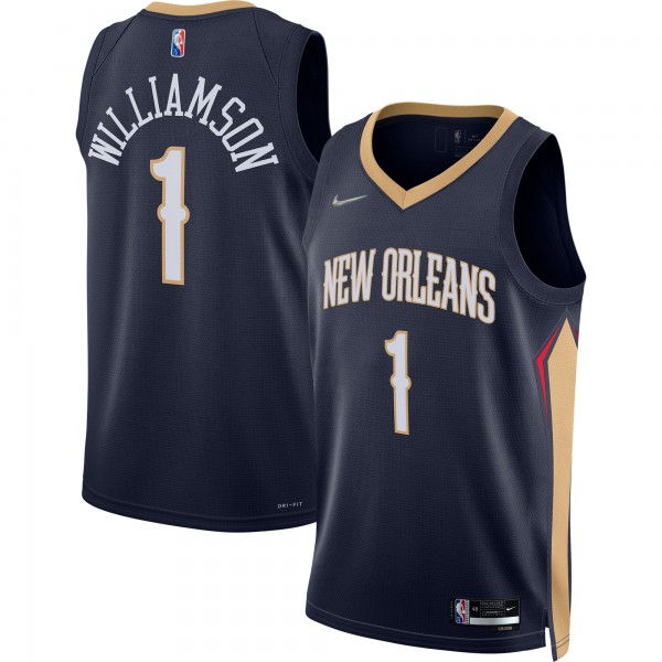 Игровая майка Zion Williamson New Orleans Pelicans Nike 2021/22 Diamond Swingman - Icon Edition - Navy - оригинальная джерси НБА