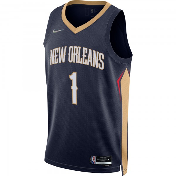 Игровая майка Zion Williamson New Orleans Pelicans Nike 2021/22 Diamond Swingman - Icon Edition - Navy - оригинальная джерси НБА