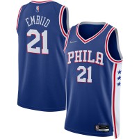 Игровая форма Joel Embiid Philadelphia 76ers Nike 2021/22 Diamond Swingman - Icon Edition - Royal