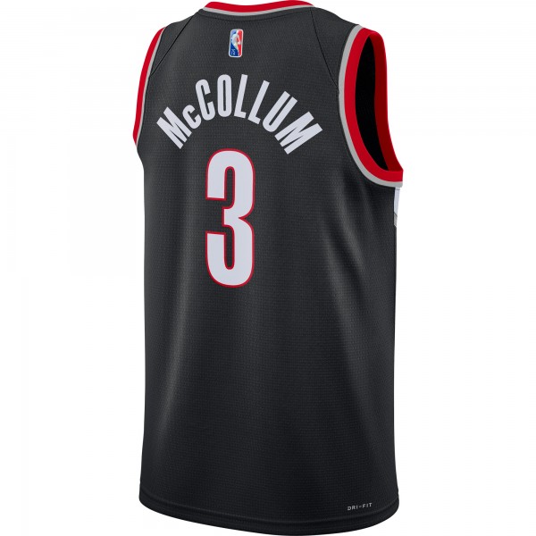 Игровая майка C.J. McCollum Portland Trail Blazers Nike 2021/22 Diamond Swingman - Icon Edition - Black - оригинальная джерси НБА