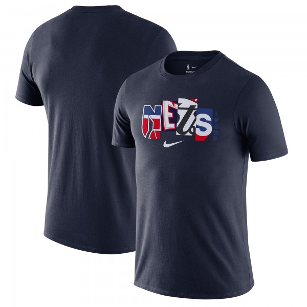 Футболка Brooklyn Nets Nike 2021/22 City Edition Essential Wordmark Collage - Navy