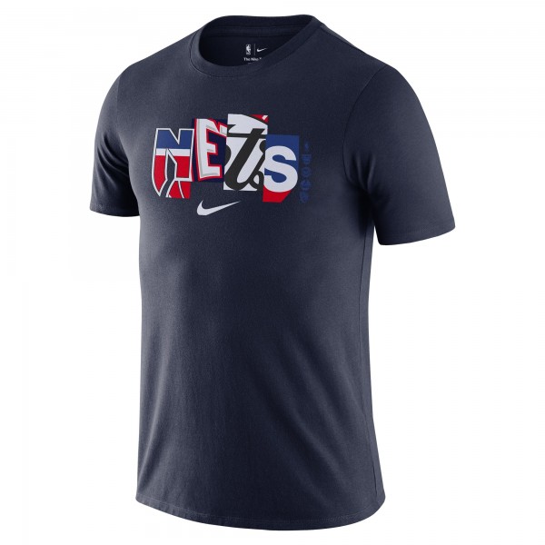 Футболка Brooklyn Nets Nike 2021/22 City Edition Essential Wordmark Collage - Navy