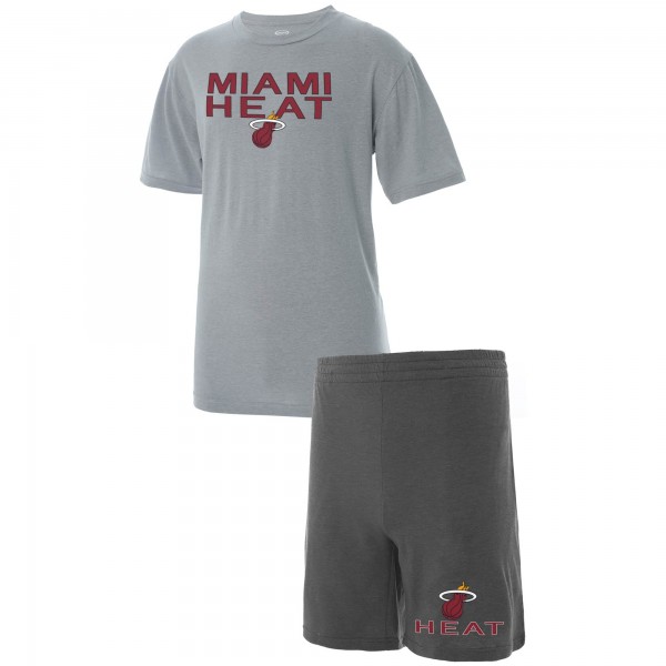 Комплект для сна Miami Heat Concepts Sport - Gray/Heathered Charcoal