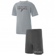 Комплект для сна San Antonio Spurs Concepts Sport - Gray/Heathered Charcoal