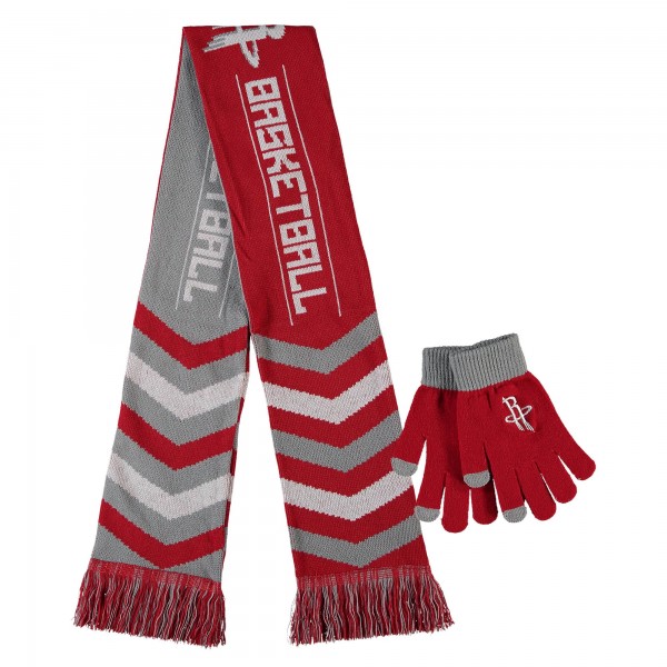 Комплект перчатки и шарф Houston Rockets FOCO - Red