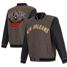 Куртка двусторонняя New Orleans Pelicans JH Design Faux Leather - Gray/Navy