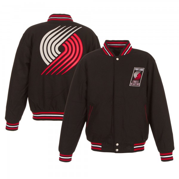 Куртка двусторонняя Portland Trail Blazers JH Design Embroidered Logo - Black