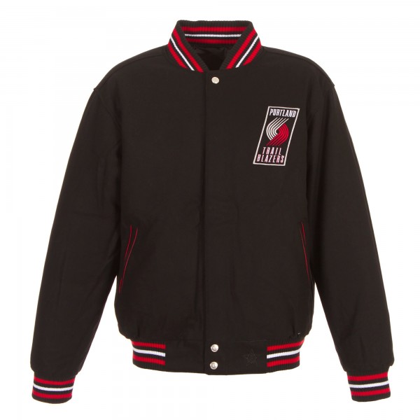 Куртка двусторонняя Portland Trail Blazers JH Design Embroidered Logo - Black