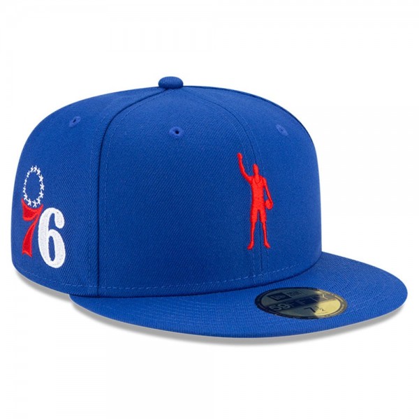 Бейсболка Philadelphia 76ers New Era x Compound Play For Change OTC 59FIFTY - Royal