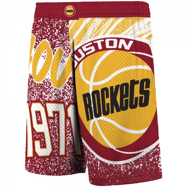 Шорты Houston Rockets Mitchell & Ness Hardwood Classics Jumbotron - Red - спортивная одежда НБА