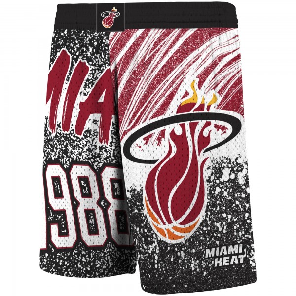 Шорты Miami Heat Mitchell & Ness Hardwood Classics Jumbotron - Black - спортивная одежда НБА