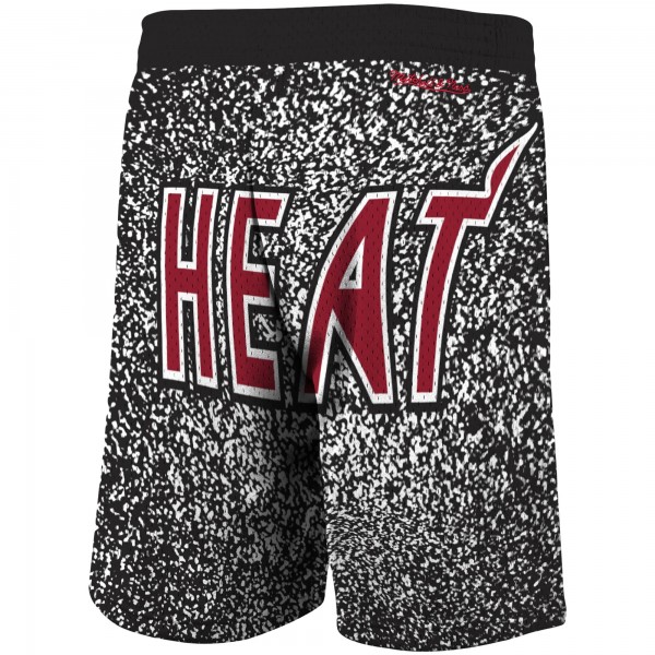 Шорты Miami Heat Mitchell & Ness Hardwood Classics Jumbotron - Black - спортивная одежда НБА