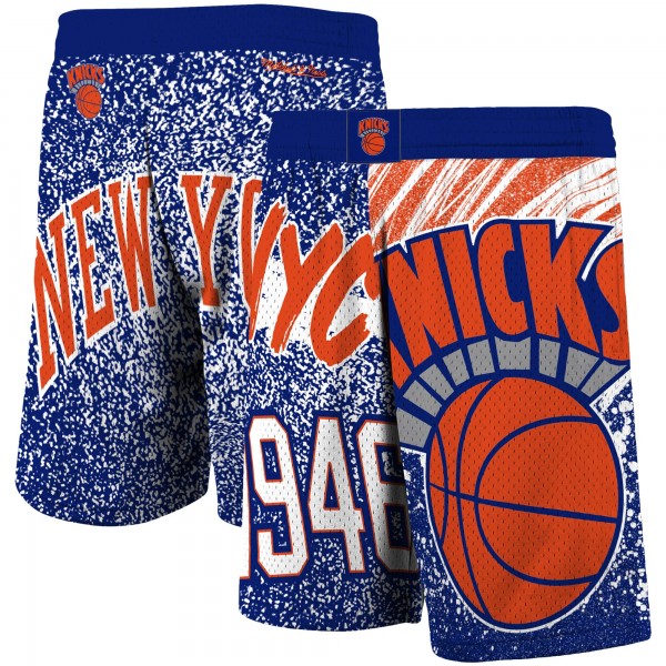 Шорты New York Knicks Mitchell & Ness Hardwood Classics Jumbotron - Royal - спортивная одежда НБА