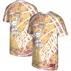 Футболка Houston Rockets Mitchell & Ness Hardwood Classics Jumbotron - Gold