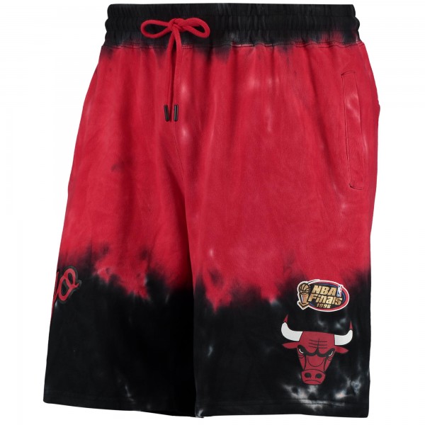Шорты Chicago Bulls Mitchell & Ness Black/Red Hardwood Classics Terry Tie-Dye