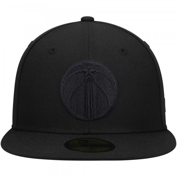 Бейсболка Washington Wizards New Era Black On Black 59FIFTY - официальный мерч NBA