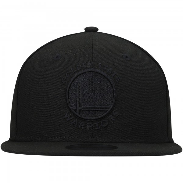 Бейсболка Golden State Warriors New Era Black On Black 9FIFTY Snapback