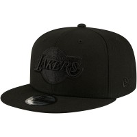 Бейсболка Los Angeles Lakers New Era Black On Black 9FIFTY Snapback