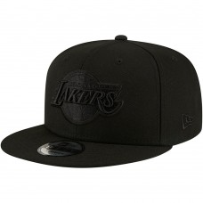 Бейсболка Los Angeles Lakers New Era Black On Black 9FIFTY Snapback