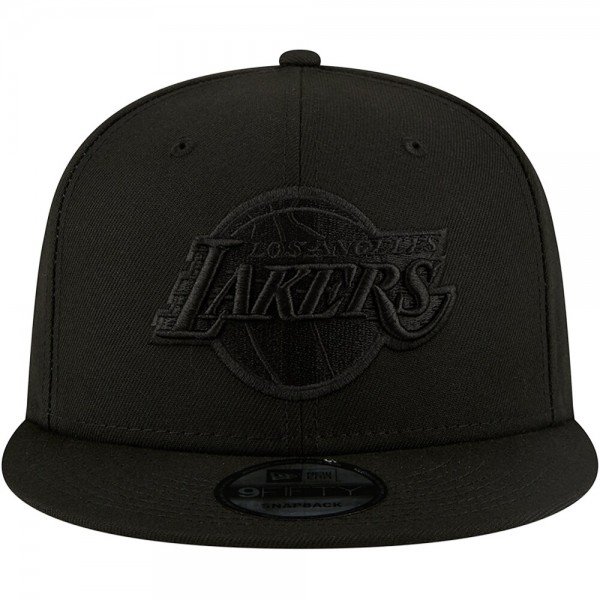 Бейсболка Los Angeles Lakers New Era Black On Black 9FIFTY Snapback