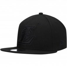 Бейсболка Los Angeles Lakers New Era Black On Black 9FIFTY Snapback