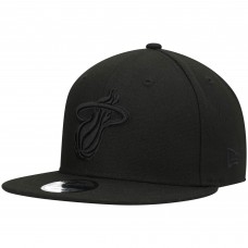 Бейсболка Miami Heat New Era Black On Black 9FIFTY Snapback