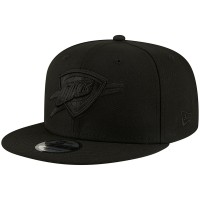 Бейсболка Oklahoma City Thunder New Era Black On Black 9FIFTY Snapback